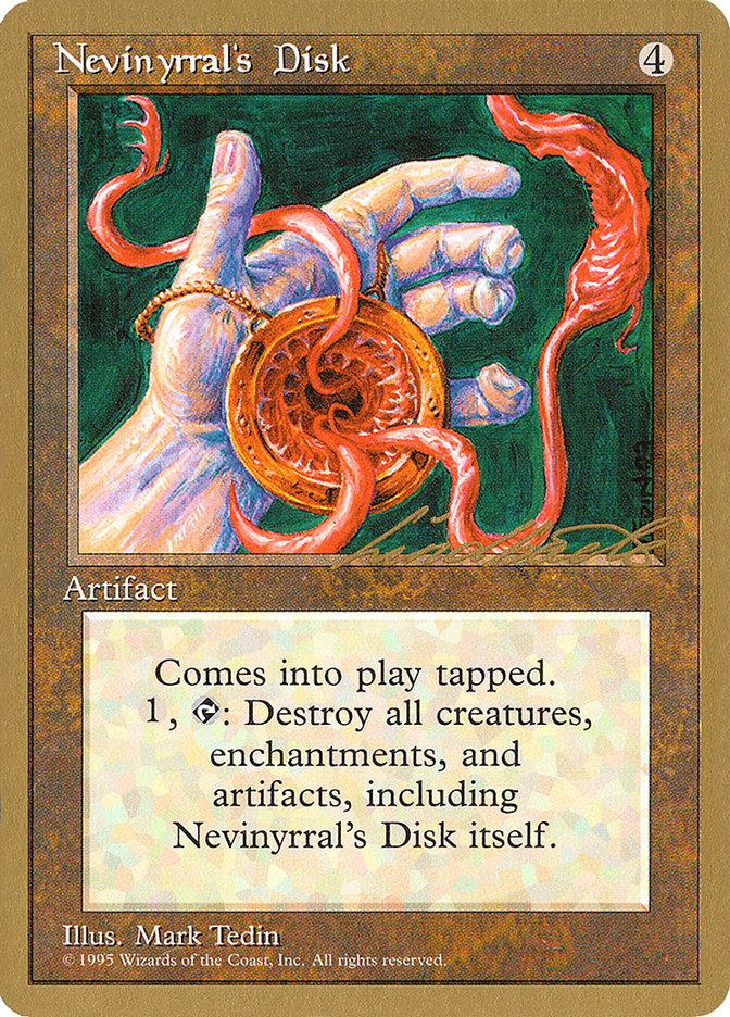 Nevinyrral's Disk (Leon Lindback) [Pro Tour Collector Set] | Game Haven TX