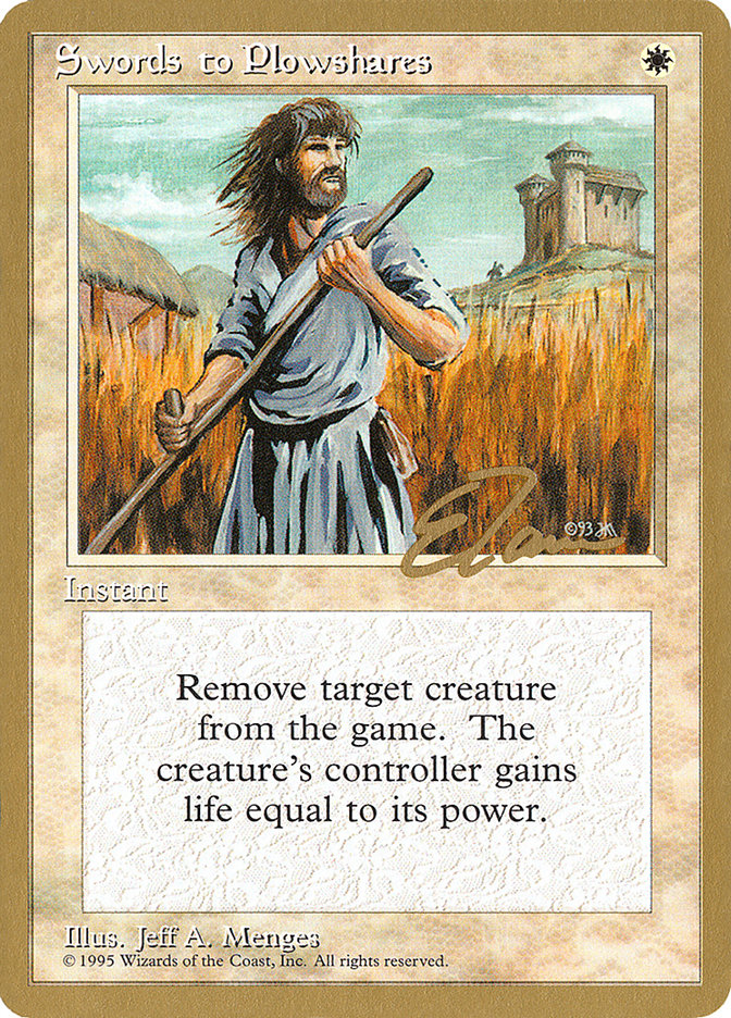 Swords to Plowshares (Eric Tam) [Pro Tour Collector Set] | Game Haven TX
