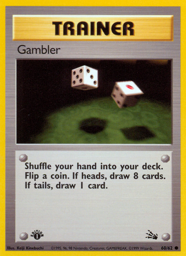 Gambler (60/62) [Fossil 1st Edition] | Game Haven TX