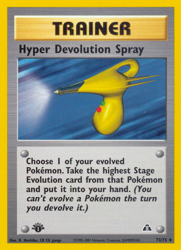 Hyper Devolution Spray (73/75) [Neo Discovery 1st Edition] | Game Haven TX