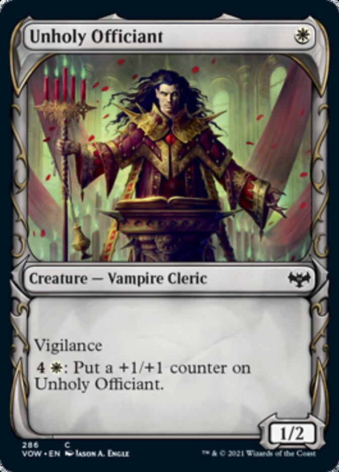 Unholy Officiant (Showcase Fang Frame) [Innistrad: Crimson Vow] | Game Haven TX