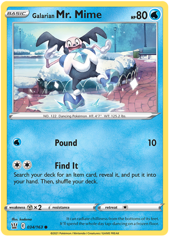 Galarian Mr. Mime (034/163) [Sword & Shield: Battle Styles] | Game Haven TX