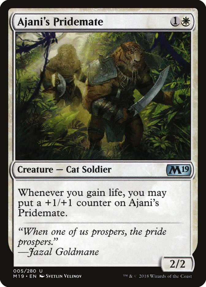Ajani's Pridemate [Core Set 2019] | Game Haven TX
