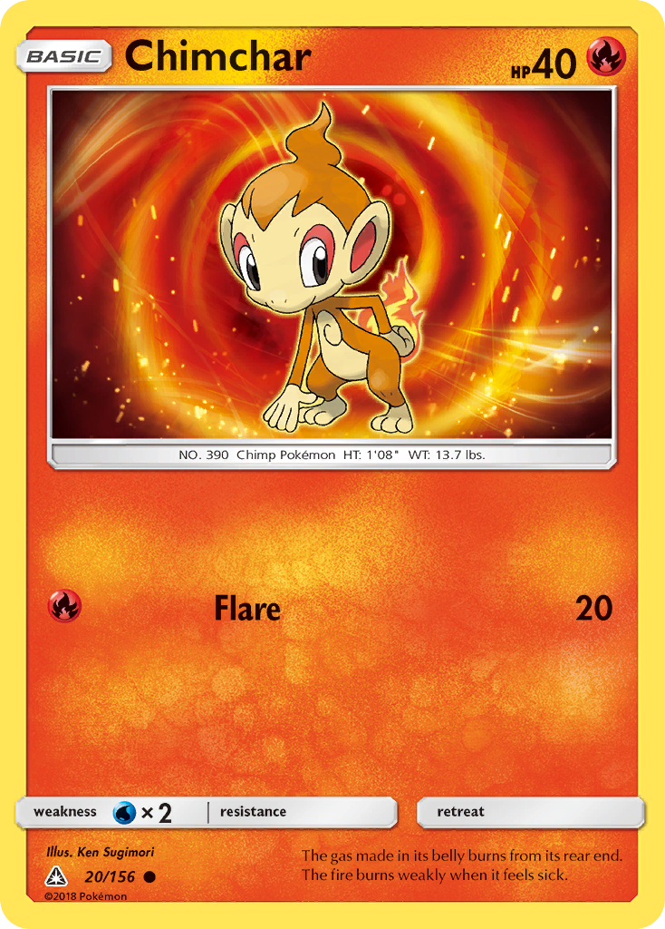 Chimchar (20/156) [Sun & Moon: Ultra Prism] | Game Haven TX