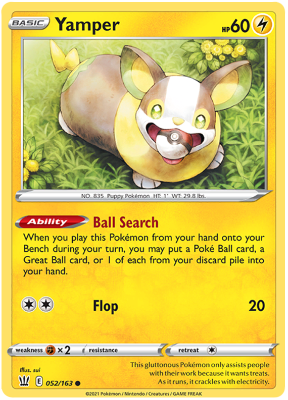 Yamper (052/163) [Sword & Shield: Battle Styles] | Game Haven TX
