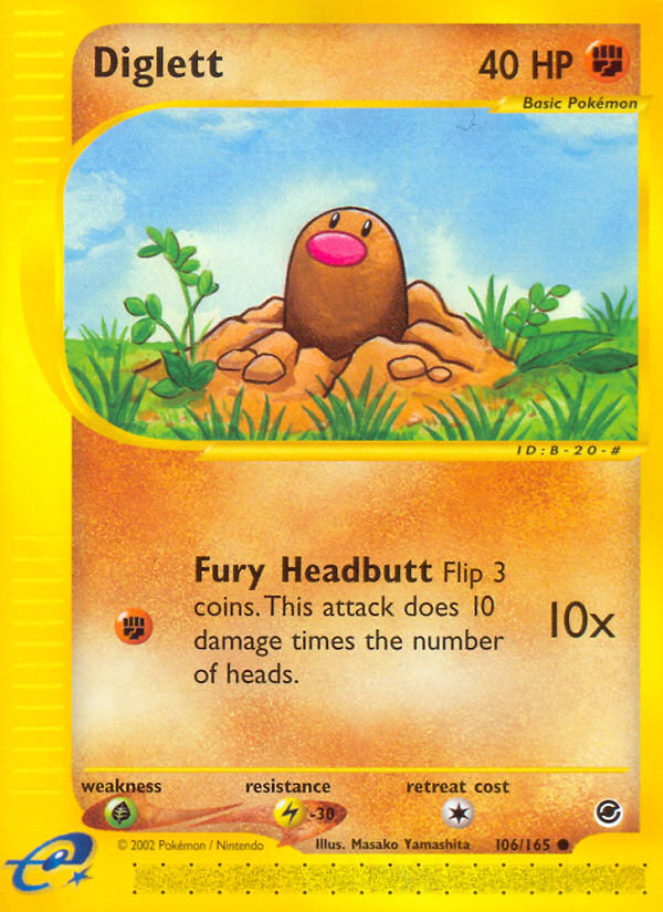 Diglett (106/165) [Expedition: Base Set] | Game Haven TX