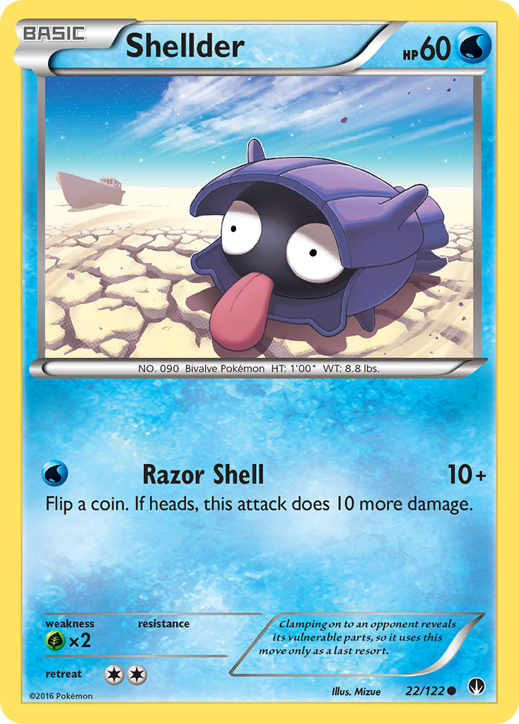 Shellder (22/122) [XY: BREAKpoint] | Game Haven TX