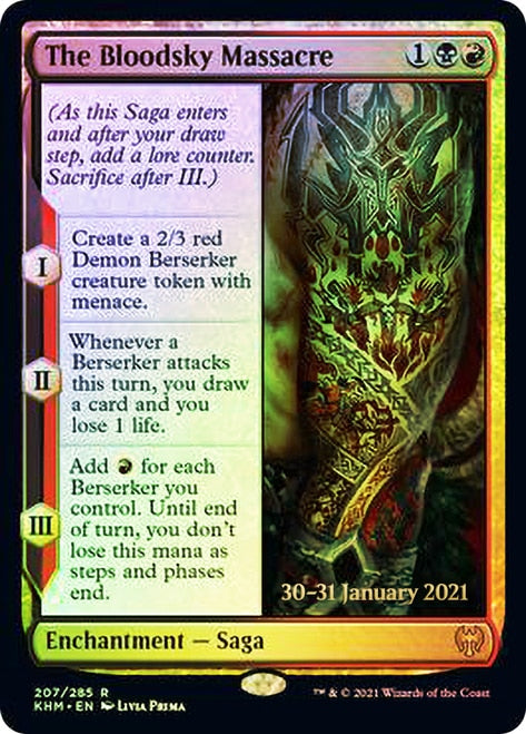 The Bloodsky Massacre  [Kaldheim Prerelease Promos] | Game Haven TX