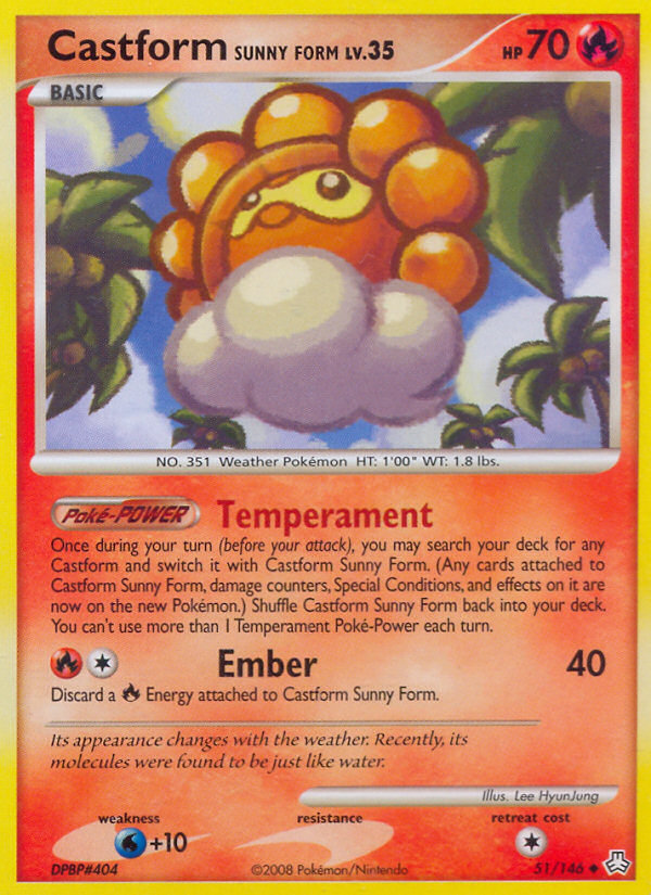 Castform Sunny Form (51/146) [Diamond & Pearl: Legends Awakened] | Game Haven TX