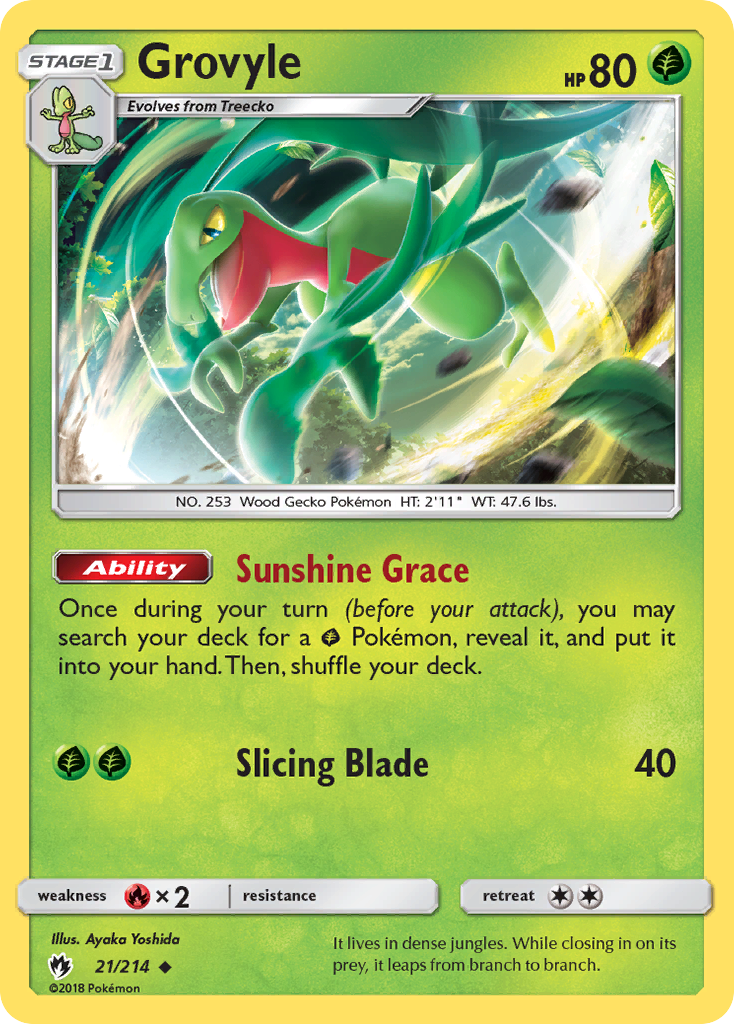 Grovyle (21/214) [Sun & Moon: Lost Thunder] | Game Haven TX