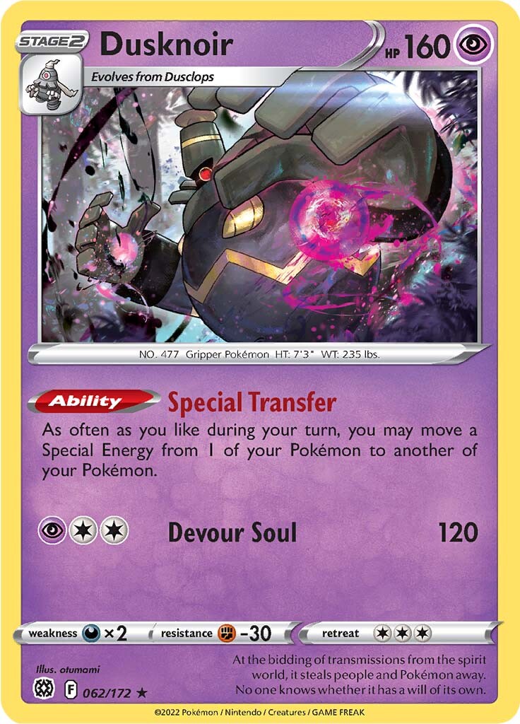 Dusknoir (062/172) [Sword & Shield: Brilliant Stars] | Game Haven TX