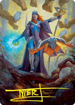 Kasmina, Enigma Sage Art Card (Gold-Stamped Signature) [Strixhaven: School of Mages Art Series] | Game Haven TX