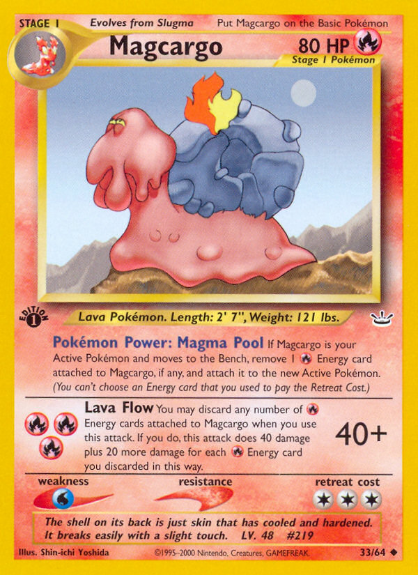 Magcargo (33/64) [Neo Revelation 1st Edition] | Game Haven TX