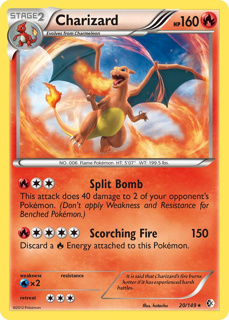 Charizard (20/149) (Cosmos Holo) (Blister Exclusive) [Black & White: Boundaries Crossed] | Game Haven TX