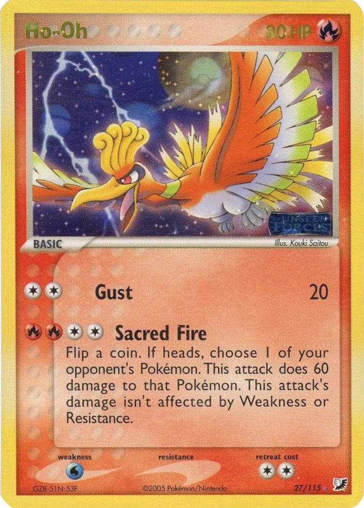 Ho-Oh (27/115) (Stamped) [EX: Unseen Forces] | Game Haven TX