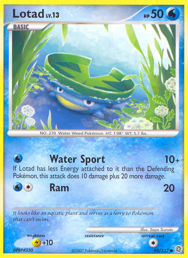 Lotad (92/132) [Diamond & Pearl: Secret Wonders] | Game Haven TX