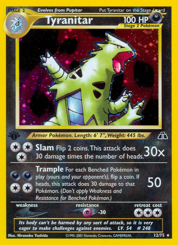 Tyranitar (12/75) [Neo Discovery 1st Edition] | Game Haven TX