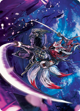Blade-Blizzard Kitsune Art Card [Kamigawa: Neon Dynasty Art Series] | Game Haven TX