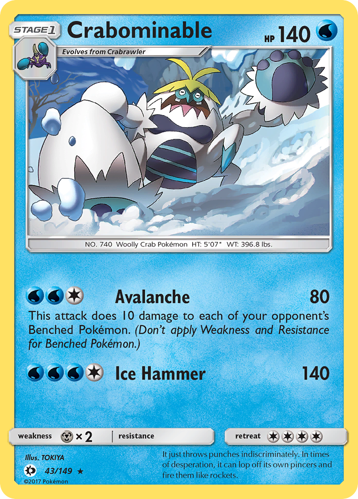 Crabominable (43/149) [Sun & Moon: Base Set] | Game Haven TX