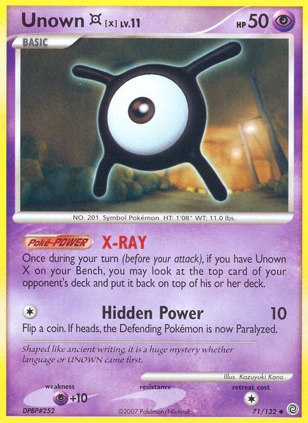 Unown X (71/132) [Diamond & Pearl: Secret Wonders] | Game Haven TX