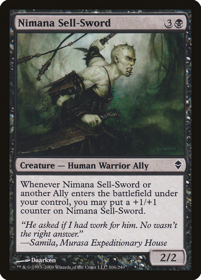 Nimana Sell-Sword [Zendikar] | Game Haven TX