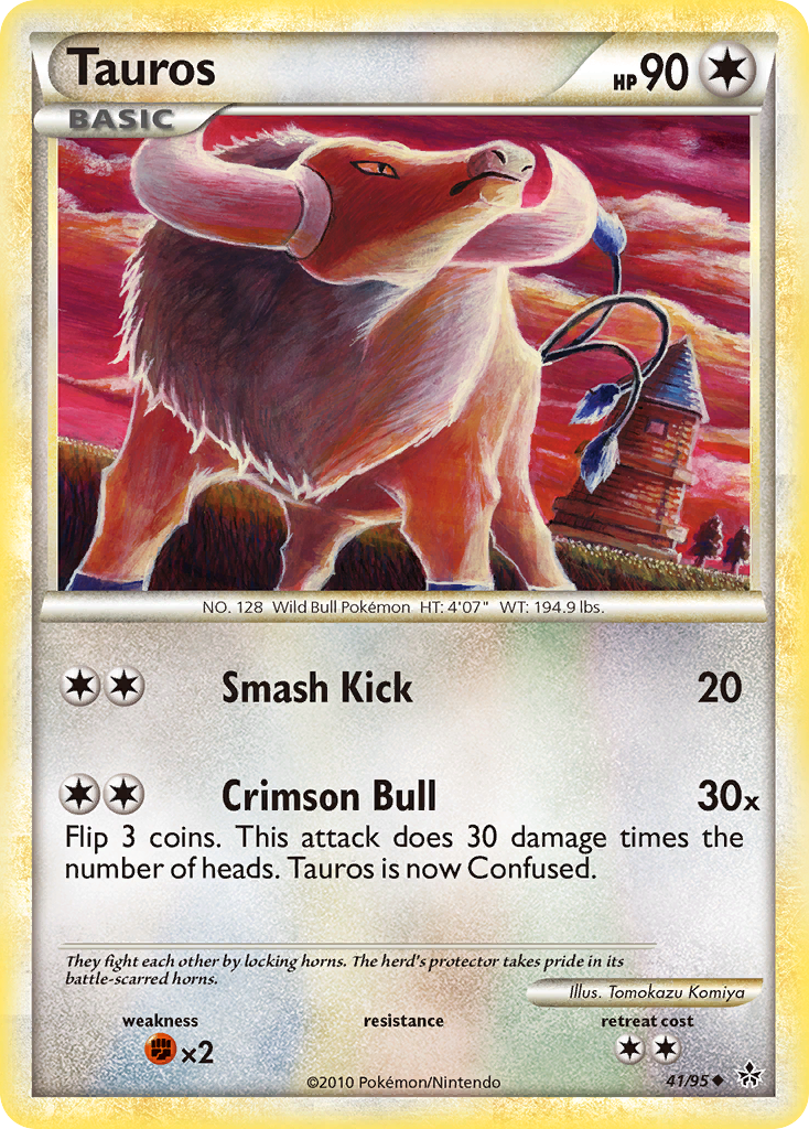 Tauros (41/95) [HeartGold & SoulSilver: Unleashed] | Game Haven TX