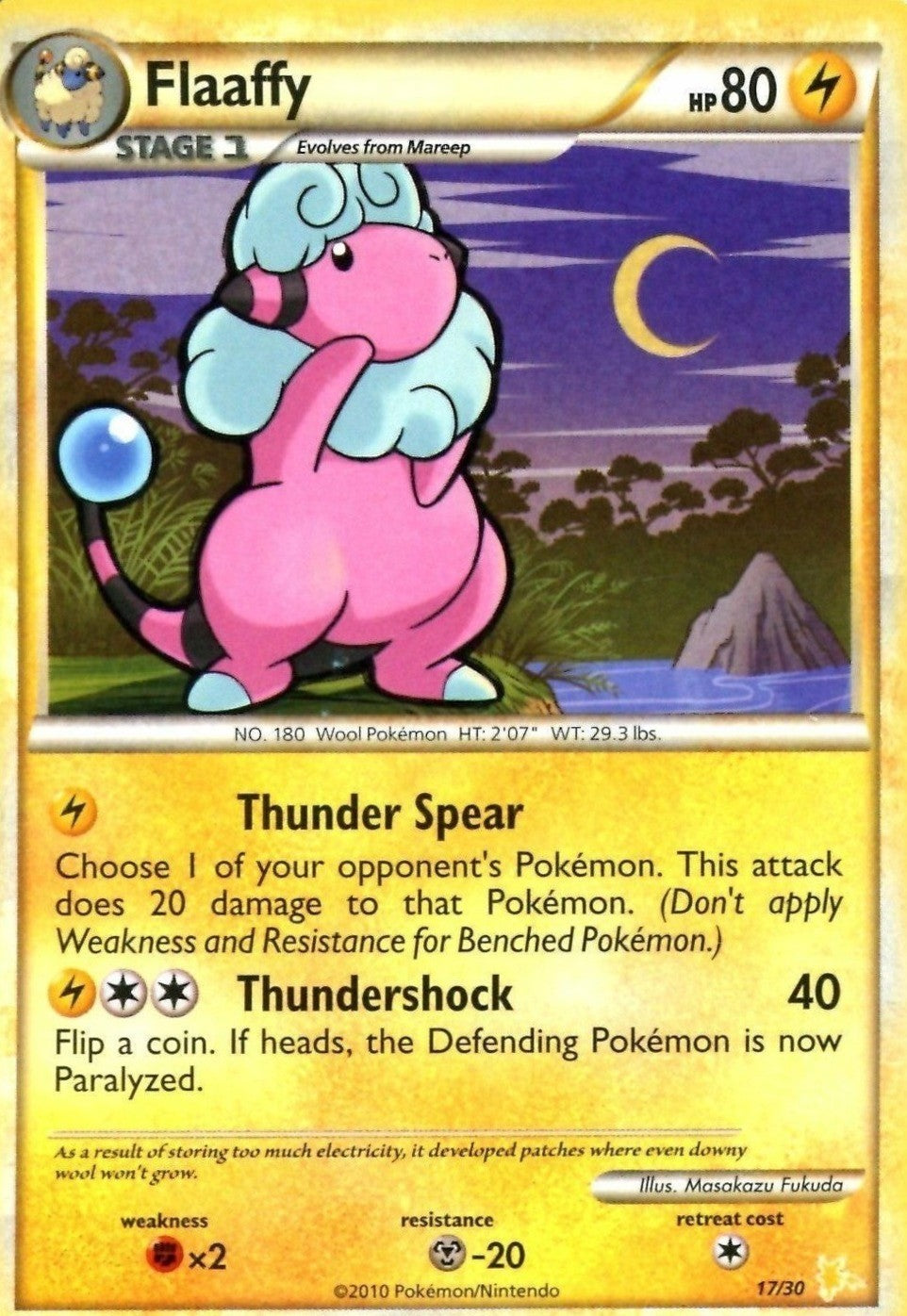 Flaaffy (17/30) [HeartGold & SoulSilver: Trainer Kit - Raichu] | Game Haven TX