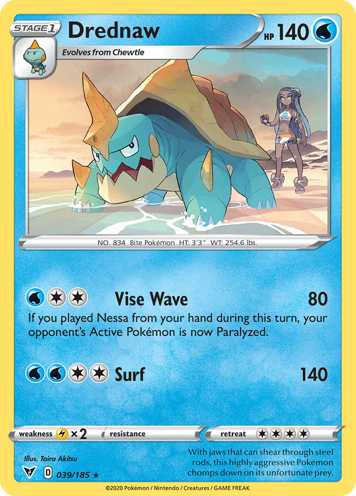 Drednaw (039/185) [Sword & Shield: Vivid Voltage] | Game Haven TX