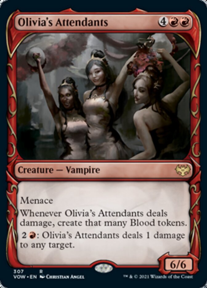 Olivia's Attendants (Showcase Fang Frame) [Innistrad: Crimson Vow] | Game Haven TX