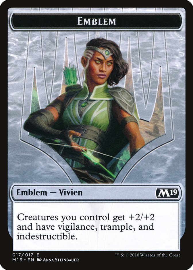 Vivien Reid Emblem [Core Set 2019 Tokens] | Game Haven TX