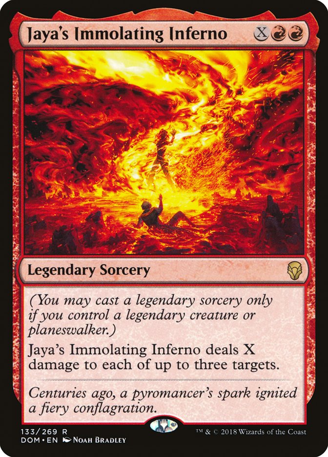 Jaya's Immolating Inferno [Dominaria] | Game Haven TX