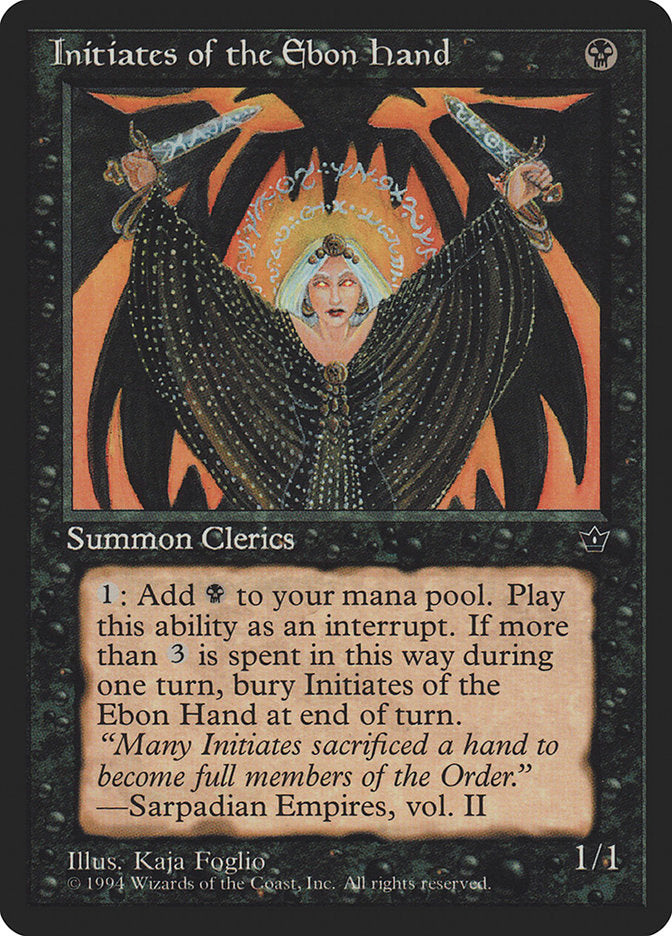Initiates of the Ebon Hand (Kaja Foglio) [Fallen Empires] | Game Haven TX