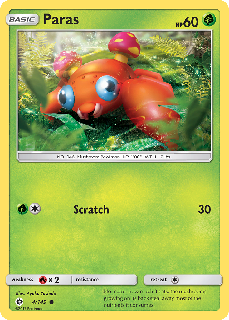 Paras (4/149) [Sun & Moon: Base Set] | Game Haven TX