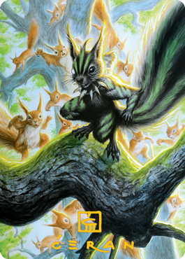 Chatterfang, Squirrel General Art Card (67) (Gold-Stamped Signature) [Modern Horizons 2 Art Series] | Game Haven TX