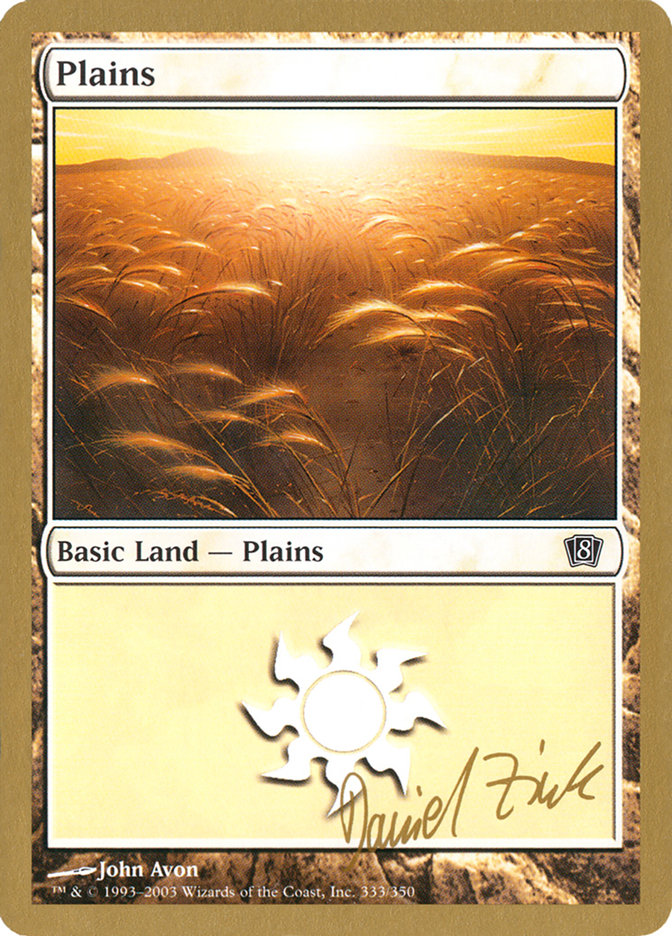 Plains (dz333) (Daniel Zink) [World Championship Decks 2003] | Game Haven TX