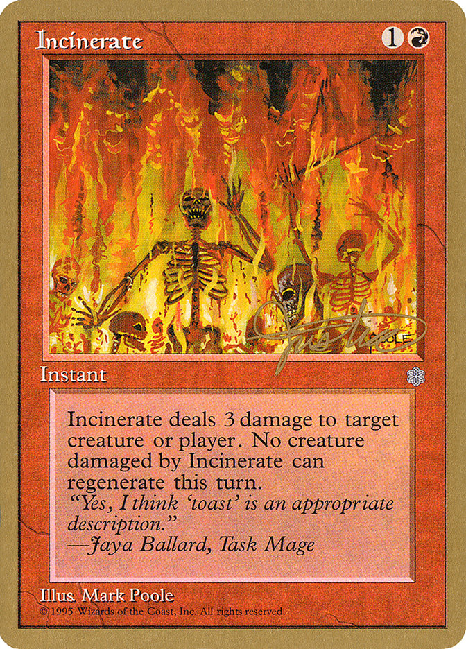Incinerate (Mark Justice) [Pro Tour Collector Set] | Game Haven TX