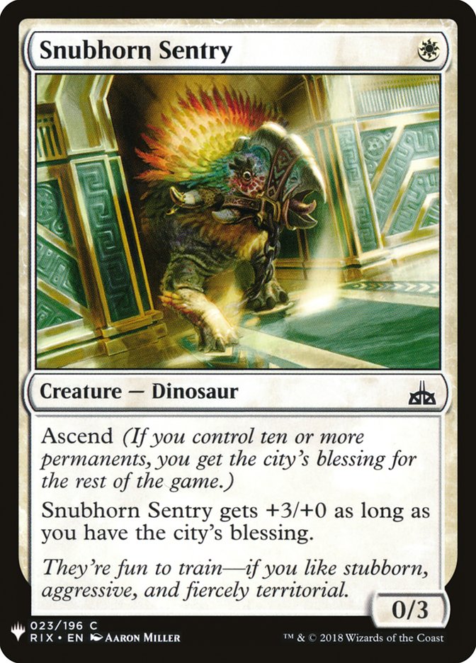 Snubhorn Sentry [Mystery Booster] | Game Haven TX