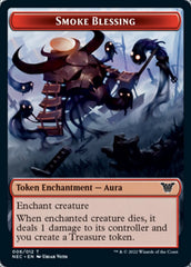 Smoke Blessing // Goblin Double-sided Token [Kamigawa: Neon Dynasty Commander Tokens] | Game Haven TX