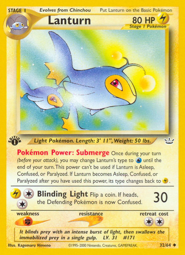 Lanturn (32/64) [Neo Revelation 1st Edition] | Game Haven TX