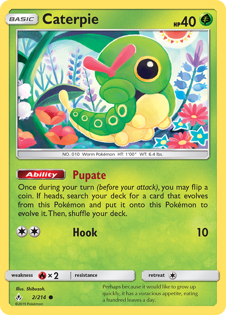 Caterpie (2/214) [Sun & Moon: Unbroken Bonds] | Game Haven TX