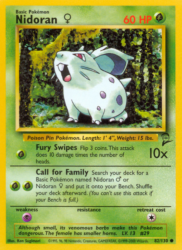 Nidoran (82/130) (Female) [Base Set 2] | Game Haven TX