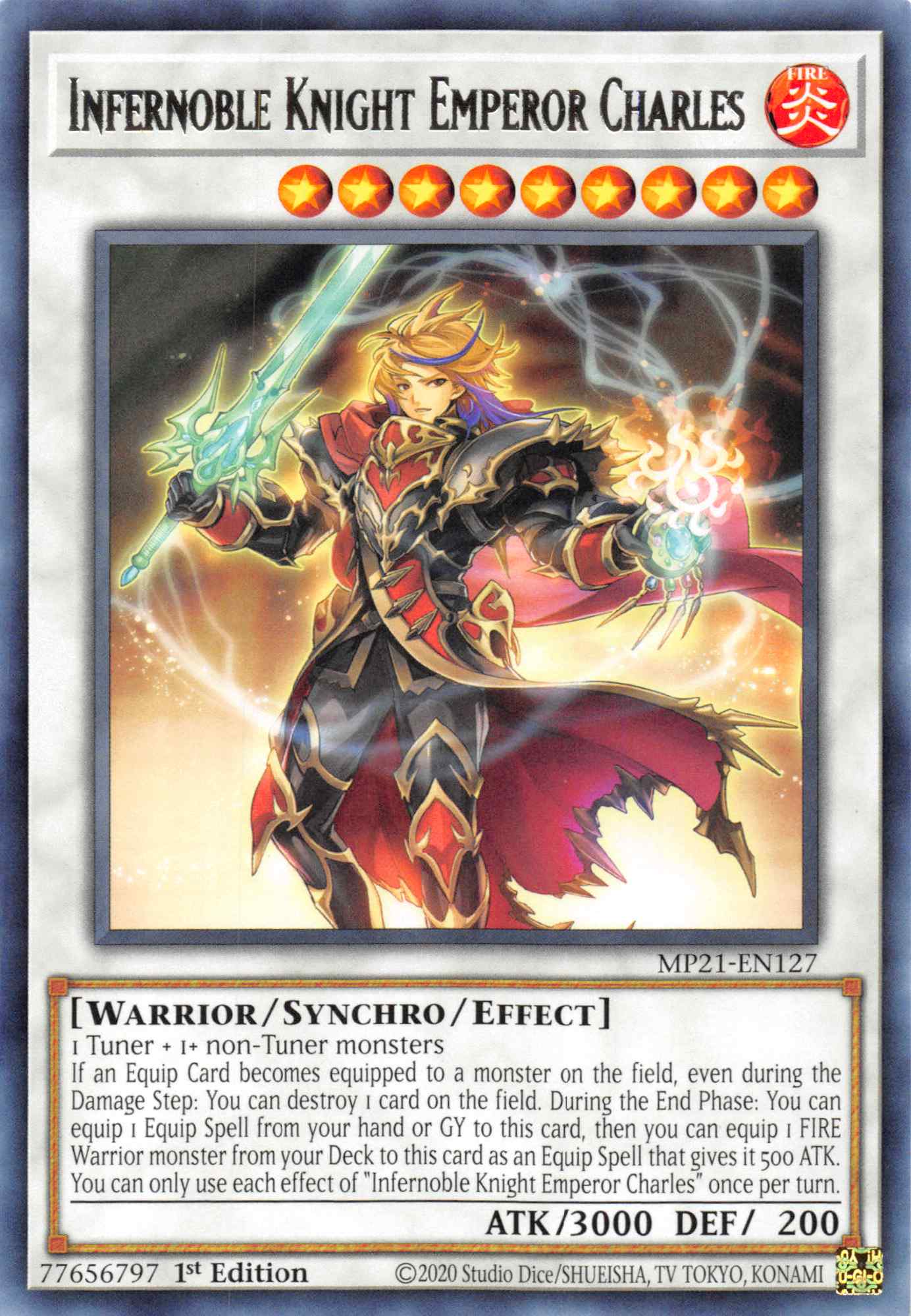 Infernoble Knight Emperor Charles [MP21-EN127] Rare | Game Haven TX