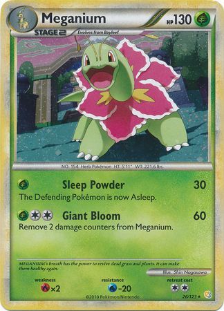 Meganium (26/123) (Cracked Ice Holo) [HeartGold & SoulSilver: Base Set] | Game Haven TX