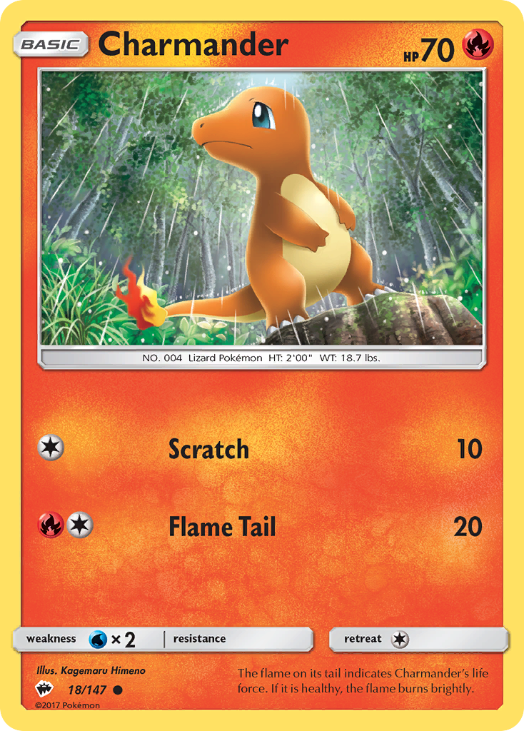 Charmander (18/147) [Sun & Moon: Burning Shadows] | Game Haven TX