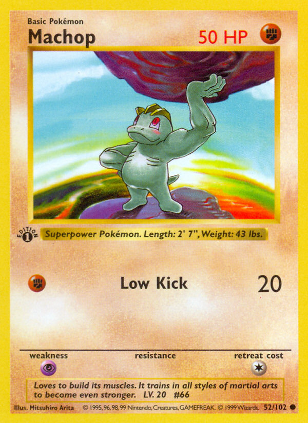 Machop (52/102) (Shadowless) [Base Set 1st Edition] | Game Haven TX