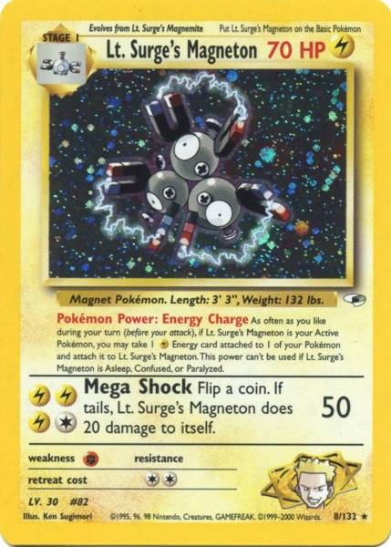Lt. Surge's Magneton (8/132) [Gym Heroes Unlimited] | Game Haven TX