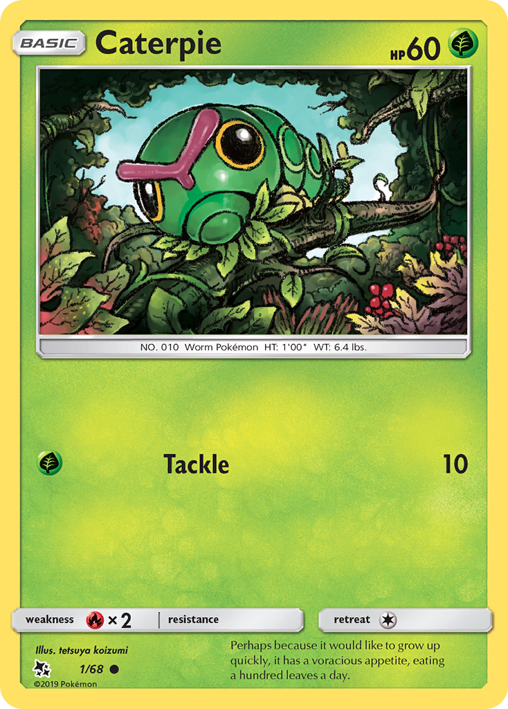 Caterpie (1/68) [Sun & Moon: Hidden Fates] | Game Haven TX
