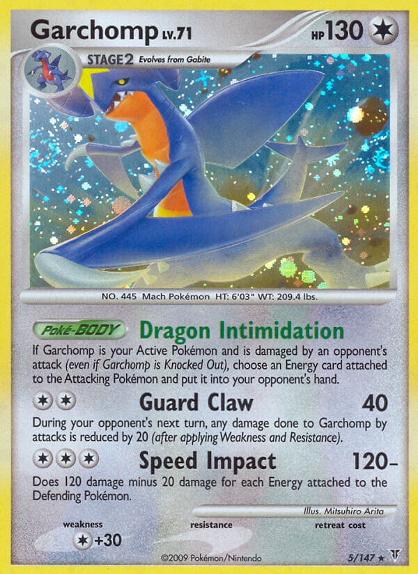 Garchomp (5/147) (Cracked Ice Holo) (Theme Deck Exclusive) [Platinum: Supreme Victors] | Game Haven TX