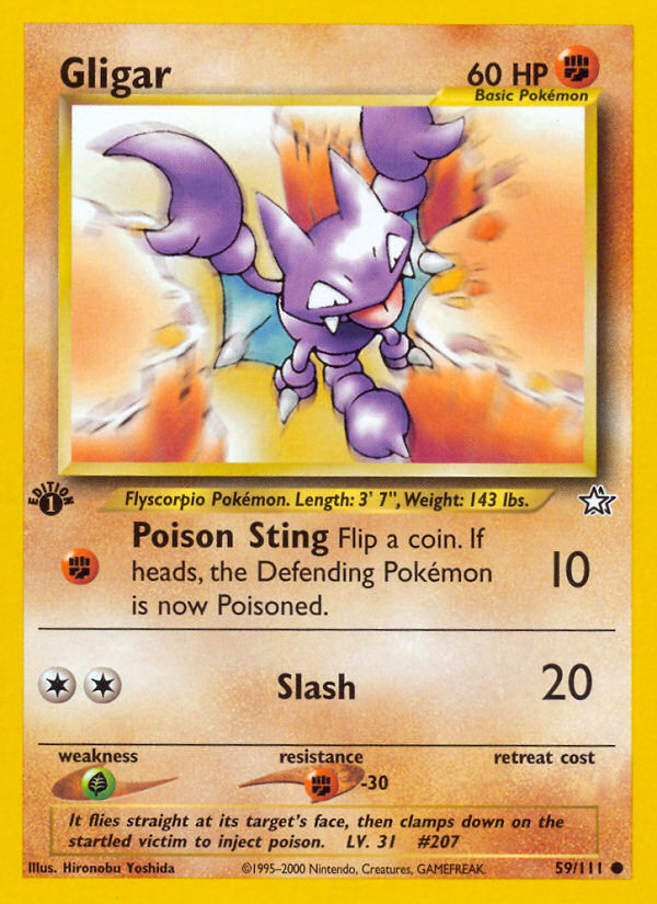 Gligar (59/111) [Neo Genesis 1st Edition] | Game Haven TX