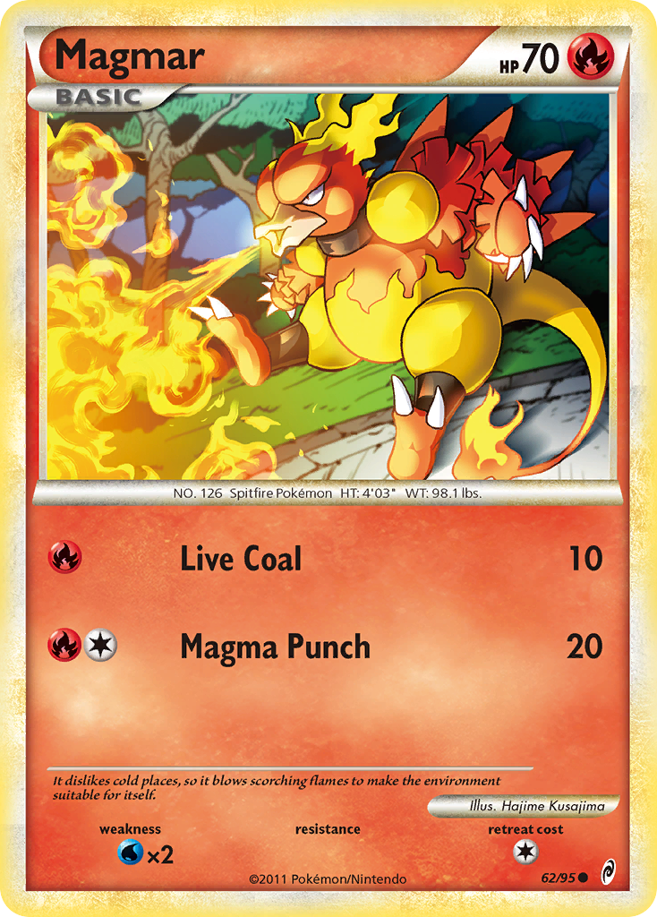 Magmar (62/95) [HeartGold & SoulSilver: Call of Legends] | Game Haven TX